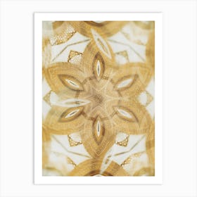 Golden A Pattern Art Print