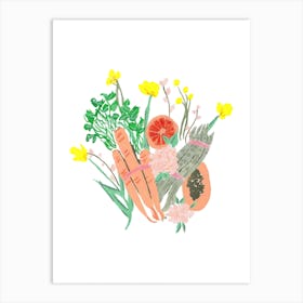 Veggies and Fruits Art Print