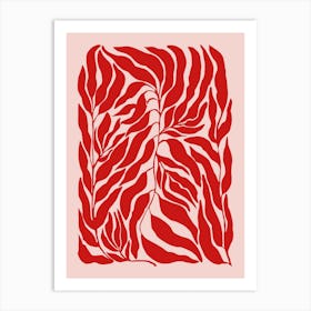 Pink and Red Botanical Art Print