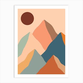 Abstract Mountain Landscape Art Print