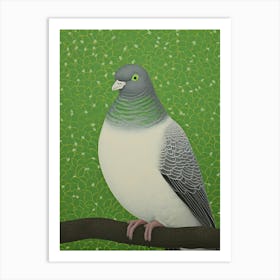 Ohara Koson Inspired Bird Painting Pigeon 4 Art Print