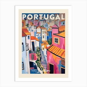 Lisbon Portugal 1 Fauvist Painting  Travel Poster Art Print