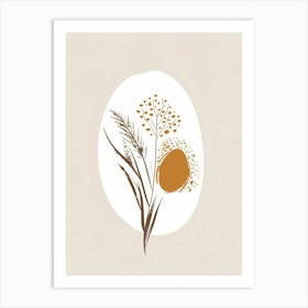 Illustration Of Wheat Art Print