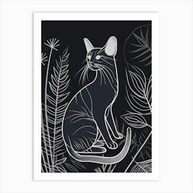 Javanese Cat Minimalist Illustration 1 Art Print