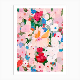 Floral Pattern Light "Floral Symphony" Art Print