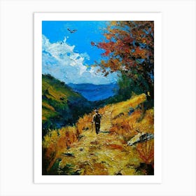 In The Mountains On A Summer Day, acrylic handmade painting Art Print