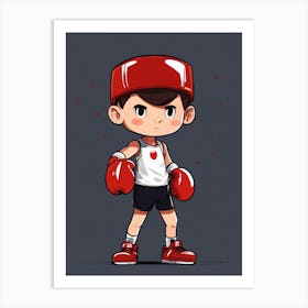 Boxer Boy Art Print