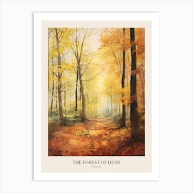 Autumn Forest Landscape The Forest Of Dean England Poster Art Print