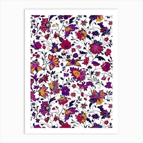 Aster Amaze London Fabrics Floral Pattern 7 Art Print