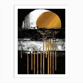 Sun Abstract Painting Art Print