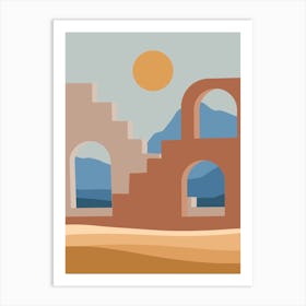 Ruins In The Desert 1 Art Print