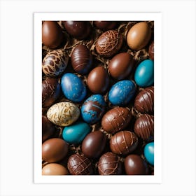 Chocolate Easter Eggs Art Print