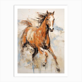 A Horse Painting In The Style Of Abstract Expressionist Techniques 3 Art Print