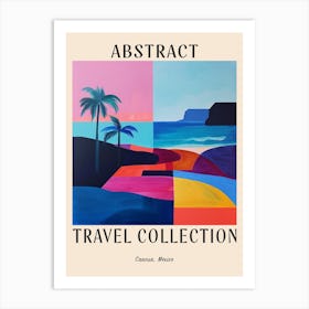 Abstract Travel Collection Poster Cancun Mexico 1 Art Print