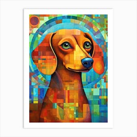 Dachshund dog print 13 Art Print