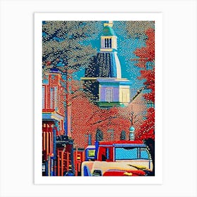 Lexington, City Us  Pointillism Art Print