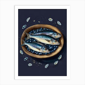 Sardines In A Bowl Art Print