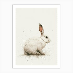 Florida White Rabbit Nursery Illustration 1 Art Print