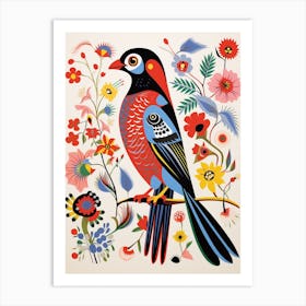 Scandinavian Bird Illustration Falcon 2 Art Print