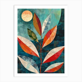 Moonlight Leaves Art Print