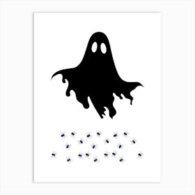 Ghost With Spiders Art Print