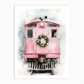 Pink Train Art Print