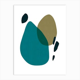 Colorful abstract shapes 2 Art Print