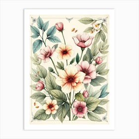 Floral Pattern 3 Art Print