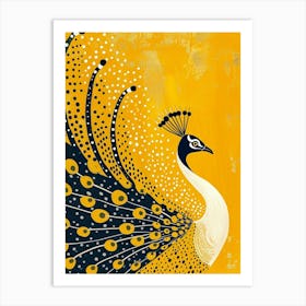 Yellow Peacock 1 Art Print