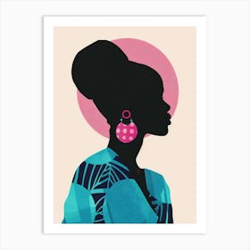 Silhouette Of African Woman 19 Art Print