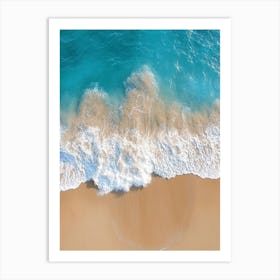 Aerial View Of A Beach 100 Art Print