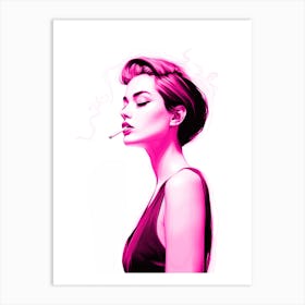 Pink Cigarette Art Print