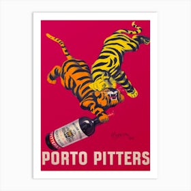 Porto Bitters Tiger Drink Vintage Poster Art Print