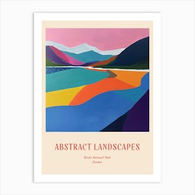 Colourful Abstract Abisko National Park Sweden 3 Poster Art Print