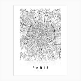 Map Paris Art Print