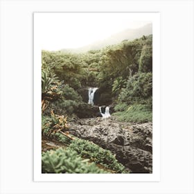 Tropical Waterfall Art Print