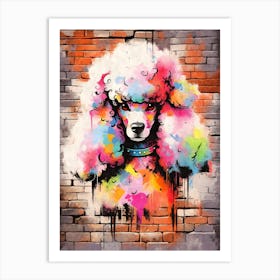 Aesthetic Poodle Dog Puppy Brick Wall Graffiti Artwork Art Print