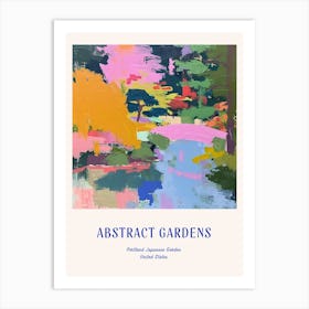 Colourful Gardens Portland Japanese Garden Usa 4 Blue Poster Art Print