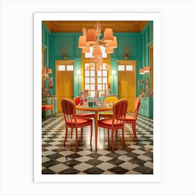 Barbie Retro Home Dining Room Kitsch 6 Art Print