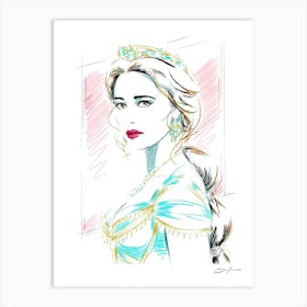 Princess Jasmine - Retro 80s Style Art Print