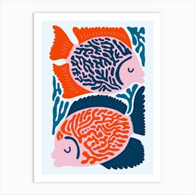 Two Colorful Fish Ocean Collection Art Print