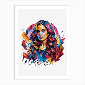 Rosalia 02 Portrait Music Icon WPAP Pop Art Style Art Print