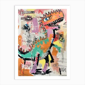 Abstract Pink Graffiti Brushstroke 2 Art Print