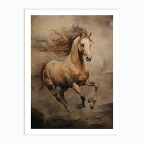 A Horse Painting In The Style Of Fresco Painting 2 Art Print