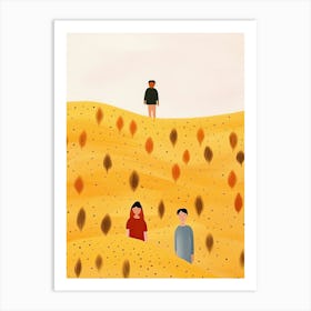 Tuscany, Tiny People And Illustration 1 Art Print