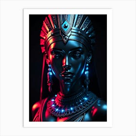 Metallic Cleopatra - Diverse Art Illustration 79 Art Print