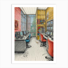 Computer Room Art Print