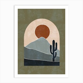 Cactus In The Desert 38 Art Print