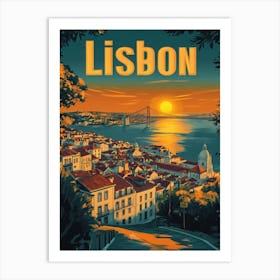 Aihrgdesign A Mid Century Modern Travel Poster For Lisbon Sho 60c0f126 Bea8 4216 B6b8 F6a4ec8b968b 3 Art Print