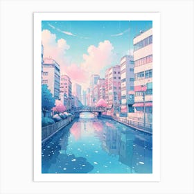 City With A Canal Art Print